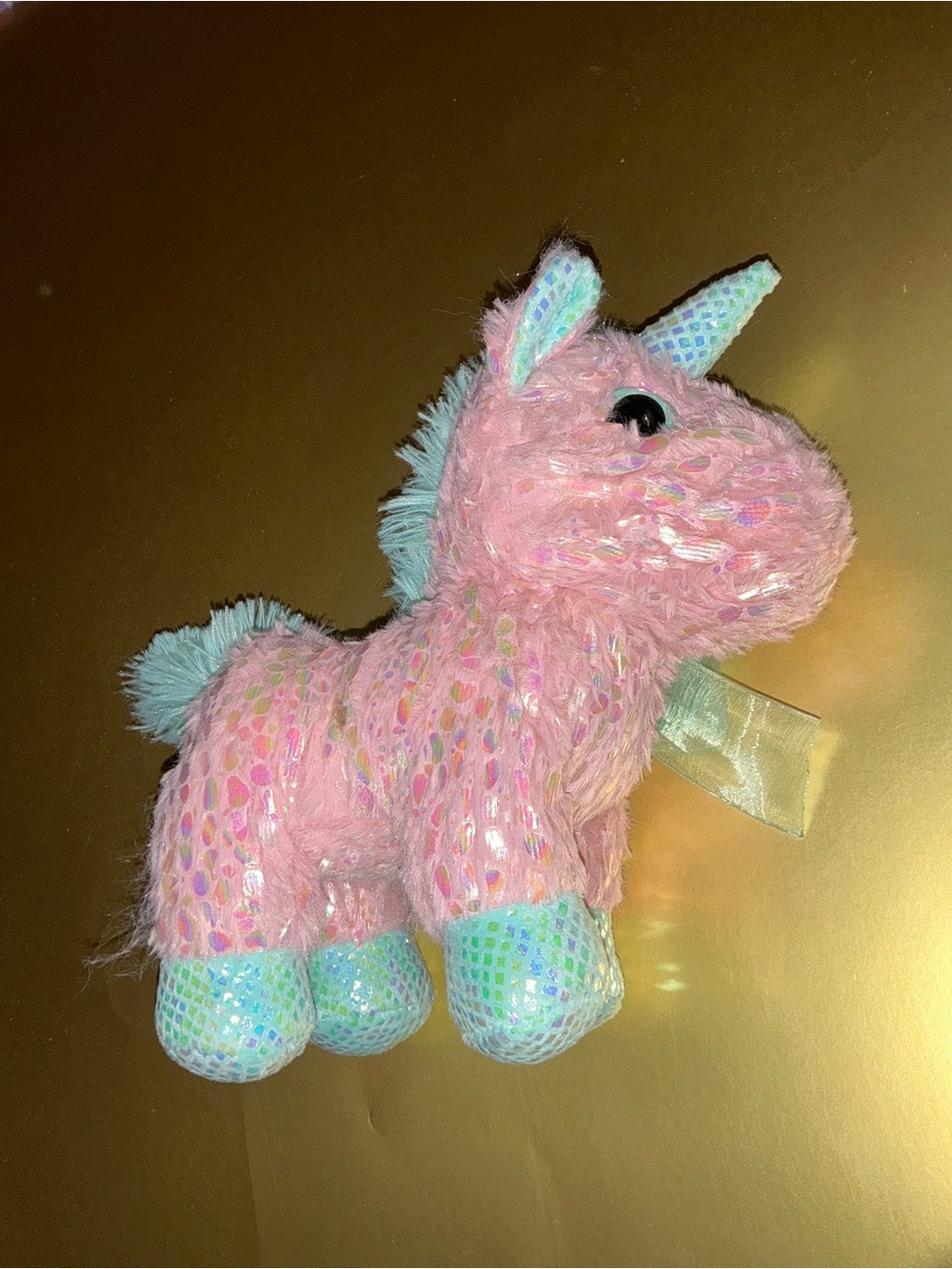 Unicorn Pony Iridescent Pink and Electric Blue Frills